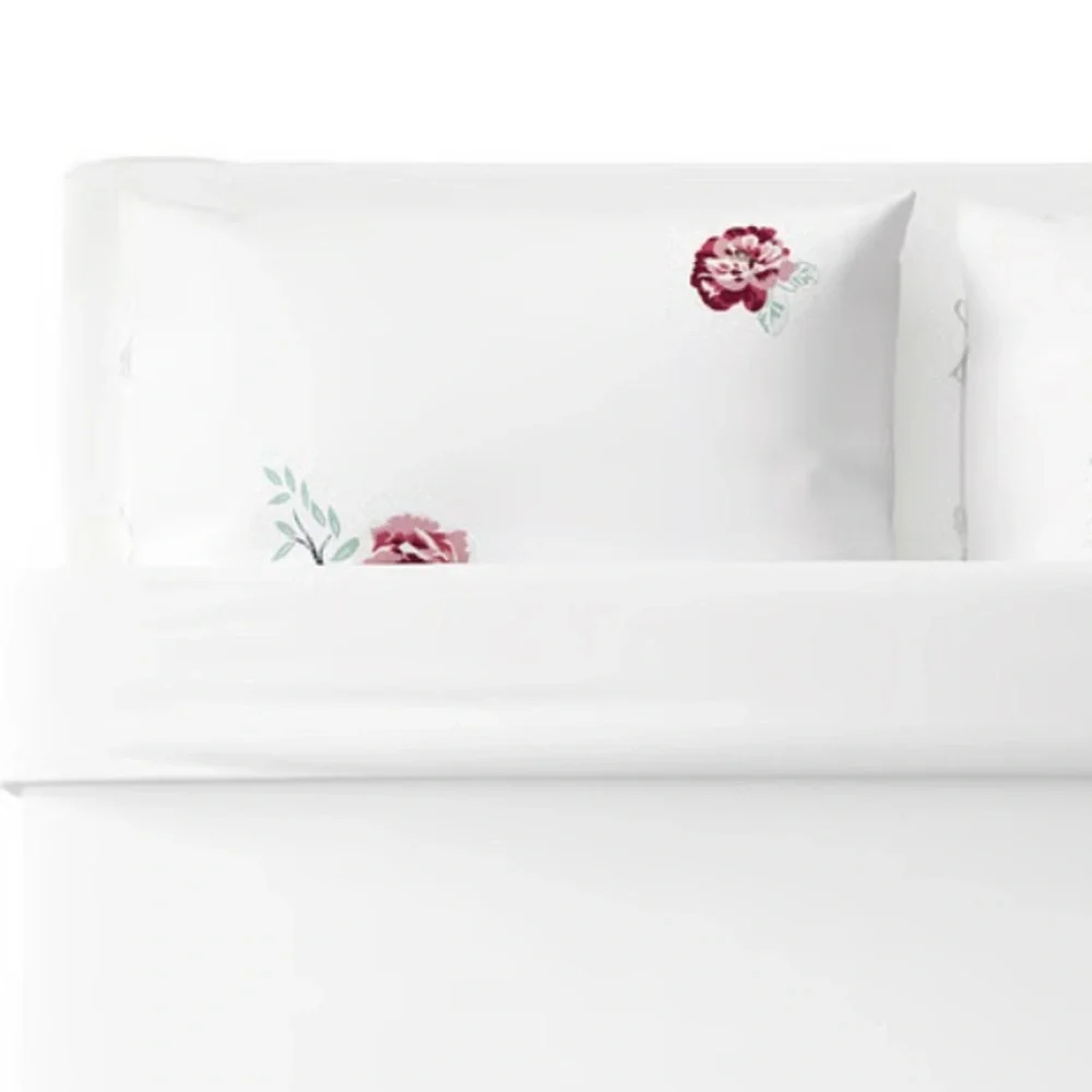 IKEA JATTELILJA FLORAL STANDARD PILLOWCASE PAIR LYCELL SOFT AS SILK NEW